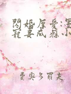 闪婚厚爱:墨少宠妻成瘾小说