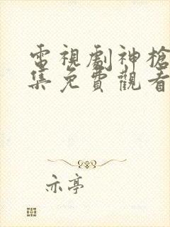 电视剧神枪32集免费观看