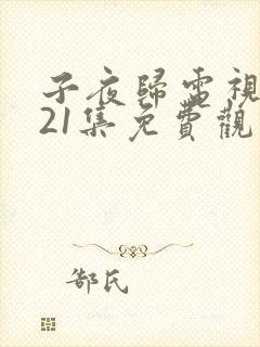 子夜归电视剧第21集免费观看