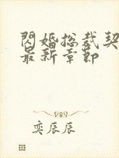 闪婚总裁契约妻最新章节