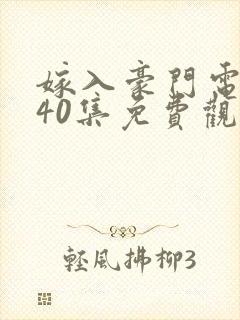 嫁入豪门电视剧40集免费观看