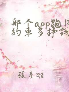 哪个app跑网约车多挣钱