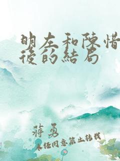 明左和陈惜墨最后的结局
