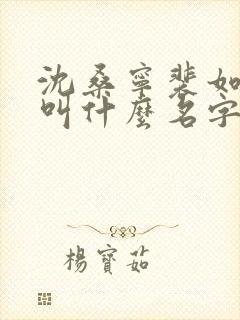 沈桑宁裴如小说叫什么名字