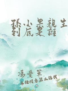 孙小果亲生父亲到底是谁