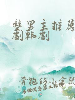 双男主推荐电视剧韩剧