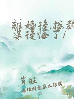 离婚后,总裁老婆后悔了/