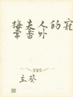 梅夫人的宠夫日常番外