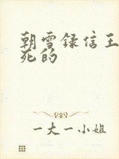 朝雪录信王怎么死的