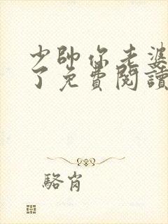 少帅你老婆又跑了免费阅读全