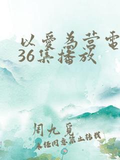 以爱为营电视剧36集播放