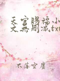 天官赐福小说全文无删减txt下载