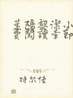 叶阳黎洁小说免费阅读章节