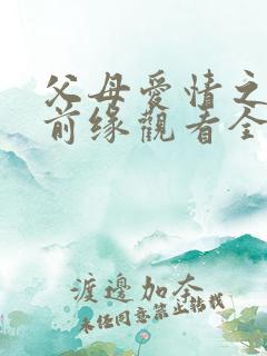 父母爱情之再续前缘观看全集