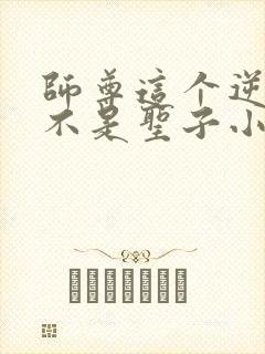 师尊这个逆徒才不是圣子小说免费