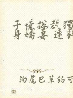 千亿总裁独宠替身娇妻 连载