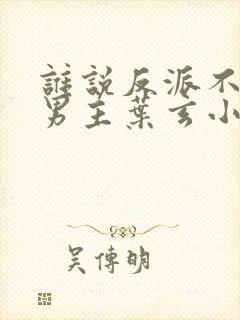 谁说反派不能当男主叶玄小说免费阅读