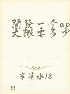 开发一个app大概要多少钱