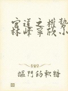 官道之权势滔天林峰宁欣小说阅读