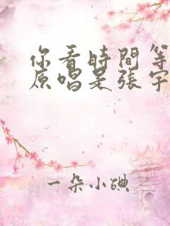 你看时间等过谁原唱是张宇吗