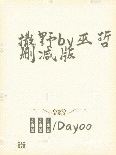 撒野by巫哲无删减版