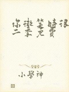 你微笑时很美第二季免费