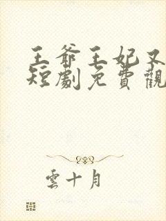 王爷王妃又演上短剧免费观看