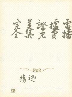 完美证据电视剧全集免费播放在线观看