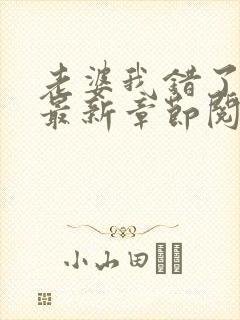 老婆我错了小说最新章节阅读全文