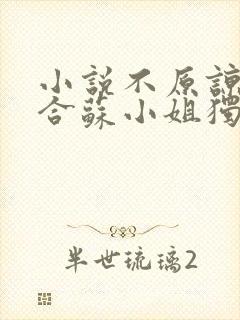 小说不原谅不复合苏小姐独美全文免费阅读