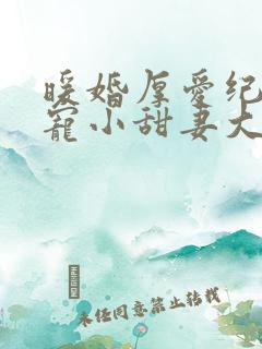 暖婚厚爱纪总独宠小甜妻大结局