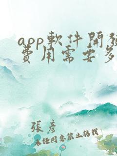 app软件开发费用需要多少钱