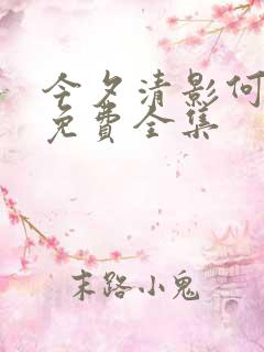 今夕清影何处寻免费全集