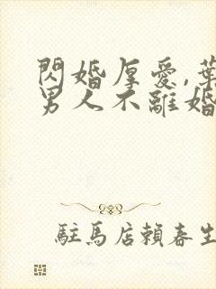 闪婚厚爱,叶家男人不离婚