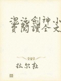 混沌剑神小说免费阅读全文无窗口