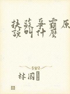 扶苏争霸原著小说叫什么