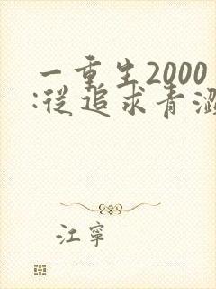 一重生2000:从追求青涩校花同桌开始