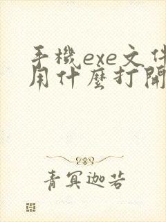 手机exe文件用什么打开