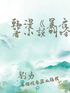 韩漫《暴夜》原著小说叫啥