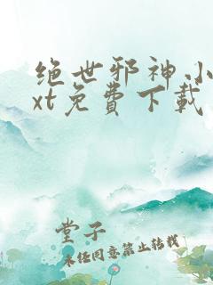 绝世邪神小说txt免费下载