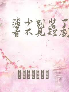 薄少别装了夫人看不见短剧