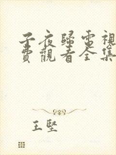 子夜归电视剧免费观看全集高清6