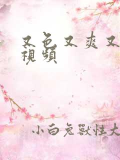 又色又爽又黄的视频