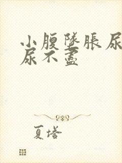 小腹坠胀尿无力尿不尽