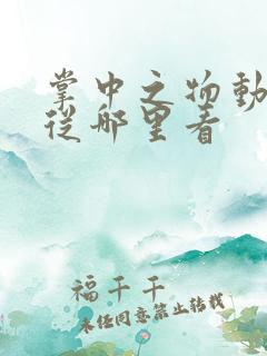 掌中之物动态漫从哪里看