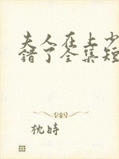 夫人在上少帅知错了全集短剧