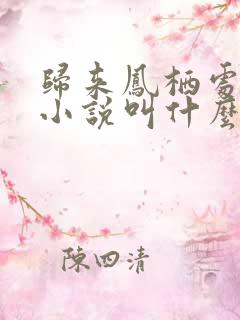 归来凤栖处原著小说叫什么名字