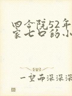 四合院52年一家七口的小说