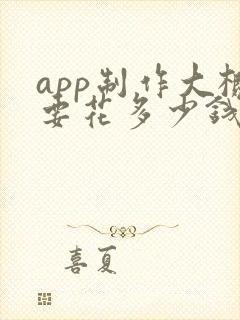 app制作大概要花多少钱