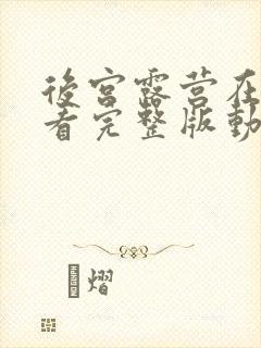 后宫露营在线观看完整版动漫普通话谍战